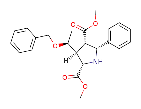 2,4-dicarbomethoxy-3-(1-phenylmethoxyethyl)-5-phenylpyrrolidine