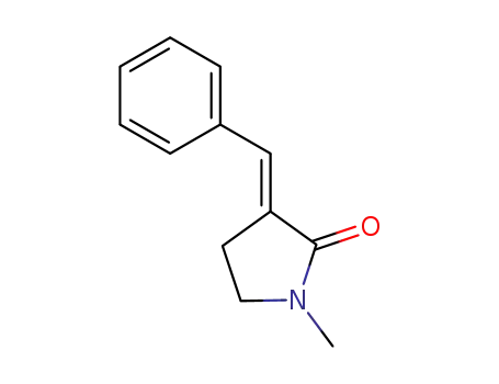 Molecular Structure of 74255-02-0 (2-Pyrrolidinone, 1-methyl-3-(phenylmethylene)-, (E)-)
