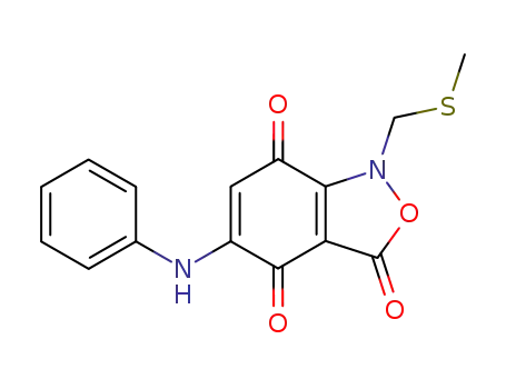 5-anilinomethylthiomethyl<2,1>benzisoxazol-3(1H)-one-4,7-quinone
