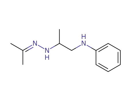 Molecular Structure of 89036-82-8 (2-Propanone, [1-methyl-2-(phenylamino)ethyl]hydrazone)