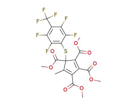 5-Methyl-1-(2,3,5,6-tetrafluoro-4-trifluoromethyl-phenylsulfanyl)-cyclopenta-2,4-diene-1,2,3,4-tetracarboxylic acid tetramethyl ester