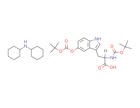 Molecular Structure of 82774-76-3 (N,O-di-Boc-DL-5-hydroxytryptophan dicyclohexylammonium salt)