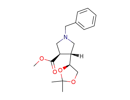 (3R,4R)-1-Benzyl-4-((S)-2,2-dimethyl-[1,3]dioxolan-4-yl)-pyrrolidine-3-carboxylic acid methyl ester