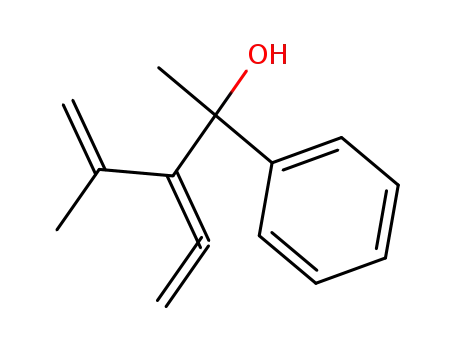 Molecular Structure of 116547-41-2 (Benzenemethanol, a-methyl-a-[1-(1-methylethenyl)-1,2-propadienyl]-)