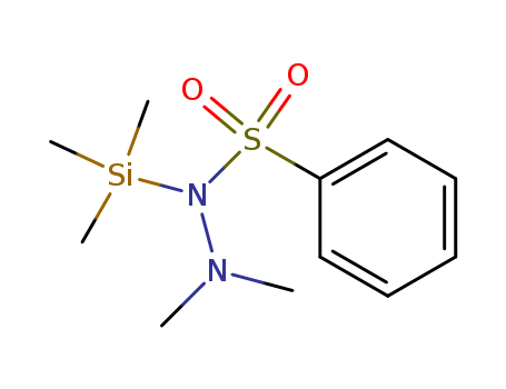 Molecular Structure of 89902-35-2 (Benzenesulfonic acid, 2,2-dimethyl-1-(trimethylsilyl)hydrazide)