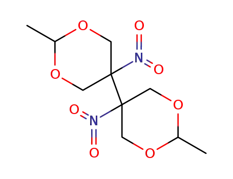 Molecular Structure of 111768-14-0 (5,5'-Bi-1,3-dioxane, 2,2'-dimethyl-5,5'-dinitro-)