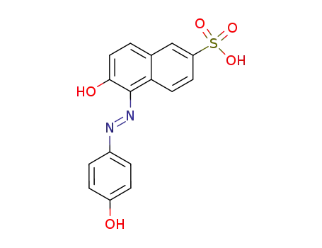 Molecular Structure of 61583-23-1 (2-Naphthalenesulfonic acid, 6-hydroxy-5-[(4-hydroxyphenyl)azo]-)