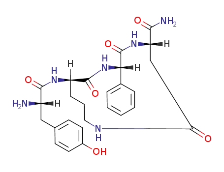 Molecular Structure of 110116-73-9 (H-Tyr-D-Orn<*>-Phg-Asp<*>-NH2)