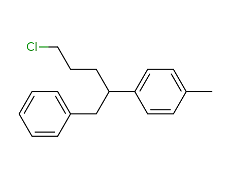 Molecular Structure of 38425-22-8 (1-(1-Benzyl-4-chloro-butyl)-4-methyl-benzene)