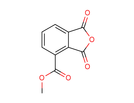 Molecular Structure of 65399-04-4 (4-Isobenzofurancarboxylic acid, 1,3-dihydro-1,3-dioxo-, methyl ester)