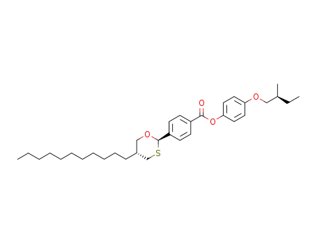 Benzoic acid, 4-(5-undecyl-1,3-oxathian-2-yl)-, 4-(2-methylbutoxy)phenyl
ester