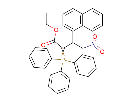 3-Naphthalen-1-yl-4-nitro-2-(triphenyl-λ<sup>5</sup>-phosphanylidene)-butyric acid ethyl ester