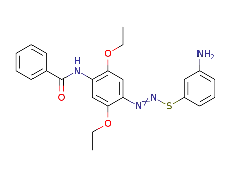 <3-Aminophenyl>-<2,5-diaethoxy-4-benzamino-benzoldiazo>-thioaether