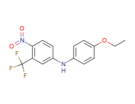 Molecular Structure of 61587-16-4 (Benzenamine, N-(4-ethoxyphenyl)-4-nitro-3-(trifluoromethyl)-)