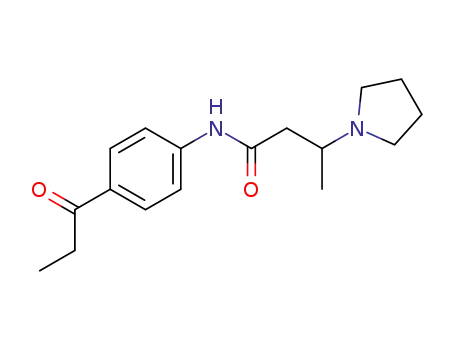 3-pyrrolidino-butyric acid-(4-propionyl-anilide)