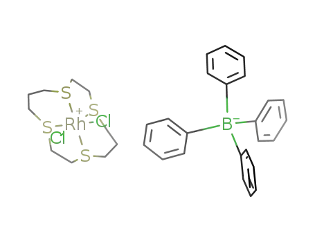 cis-{(1,4,8,11-tetrathiacyclotetradecane)Cl<sub>2</sub>rhodium(III)}(B(C<sub>6</sub>H<sub>5</sub>)4)