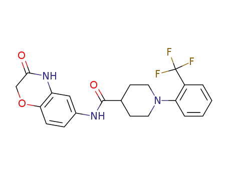 1-(2-Trifluoromethyl-phenyl)-piperidine-4-carboxylic acid (3-oxo-3,4-dihydro-2H-benzo[1,4]oxazin-6-yl)-amide