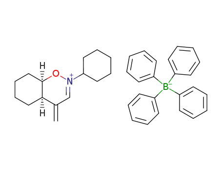 2-cyclohexyl-4-methylene-(4a<i>r</i>,8a<i>c</i>)-4a,5,6,7,8,8a-hexahydro-4<i>H</i>-benzo[<i>e</i>][1,2]oxazinium; tetraphenylborate<sup>(1-)</sup>