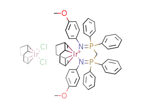 {Ir(1,5-cyclooctadiene)((4-OCH<sub>3</sub>C<sub>6</sub>H<sub>4</sub>N=PPh<sub>2</sub>)2CH<sub>2</sub>)}Ir(1,5-cyclooctadiene)Cl<sub>2</sub>