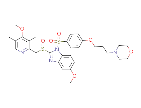 1-[4-[3-(morpholin-4-yl)propoxy]benzenesulfonyl]-5-methoxy-2-[[(3,5-dimethyl-4-methoxy-2-pyridyl)methyl]sulfinyl]-1H-benzimidazole
