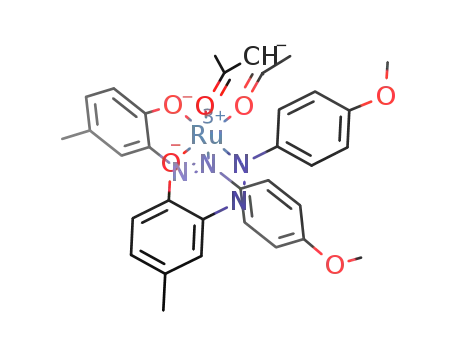 [Ru(CH<sub>3</sub>COCHCOCH<sub>3</sub>)(CH<sub>3</sub>C<sub>6</sub>H<sub>3</sub>(O)N<sub>2</sub>C<sub>6</sub>H<sub>4</sub>OCH<sub>3</sub>)2]