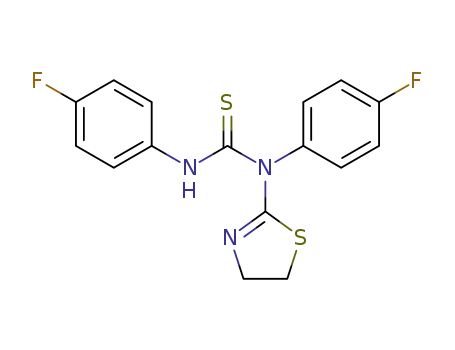 Molecular Structure of 5777-51-5 (1-(4,5-dihydro-thiazol-2-yl)-1,3-bis-(4-fluoro-phenyl)-thiourea)