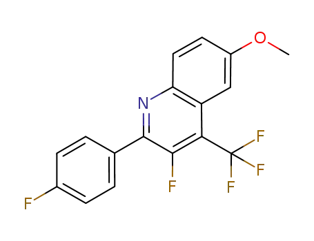 3-fluoro-2-(4-fluorophenyl)-6-methoxy-4-(trifluoromethyl)quinoline