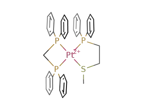 {platinum(bis(diphenylphosphino)methane)(1-diphenylphosphino-2-methylthioethane)}<sup>(2+)</sup>