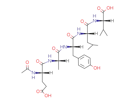 Molecular Structure of 82748-45-6 (L-Valine, N-[N-[N-[N-(N-acetyl-L-a-glutamyl)-L-alanyl]-L-tyrosyl]-L-leucyl]-)