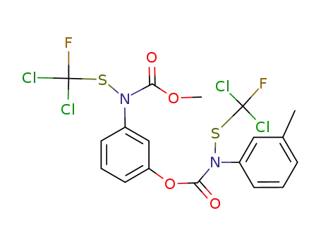 Molecular Structure of 76339-78-1 (CH<sub>3</sub>OC(O)N(SCFCl<sub>2</sub>)C<sub>6</sub>H<sub>4</sub>OC(O)N(SCFCl<sub>2</sub>)C<sub>6</sub>H<sub>4</sub>(CH<sub>3</sub>))