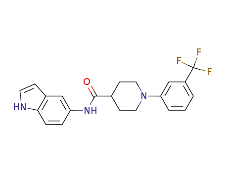 1-(3-Trifluoromethyl-phenyl)-piperidine-4-carboxylic acid (1H-indol-5-yl)-amide
