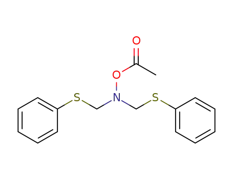 Molecular Structure of 72418-23-6 (Methanamine, N-(acetyloxy)-1-(phenylthio)-N-[(phenylthio)methyl]-)