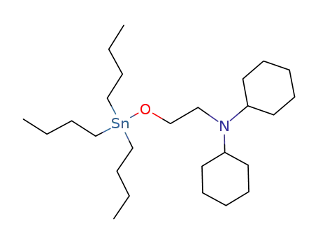 (C<sub>4</sub>H<sub>9</sub>)3SnOCH<sub>2</sub>CH<sub>2</sub>N(C<sub>6</sub>H<sub>11</sub>)2