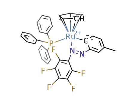 [Ru(C6H3Me-m-N:NC6F5)(η-C5H5)(PPh3)]