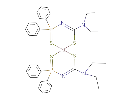 Ni((C<sub>6</sub>H<sub>5</sub>)2P(S)NC(S)N(C<sub>2</sub>H<sub>5</sub>)2)2