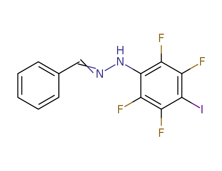 4-I-C<sub>6</sub>F<sub>4</sub>NHNCHC<sub>6</sub>H<sub>5</sub>