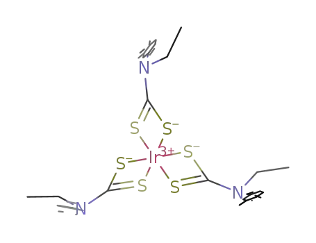 Molecular Structure of 78361-47-4 (iridium(III) tris((N-ethyl,m-tolyl)dithiocarbamate))