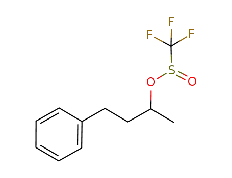 Molecular Structure of 61795-19-5 (Methanesulfinic acid, trifluoro-, 1-methyl-3-phenylpropyl ester)
