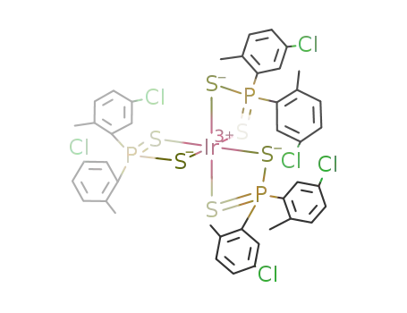 Molecular Structure of 83147-08-4 (tris(di(2-methyl-5-chlorophenyl)dithiophosphinato)iridium(III))