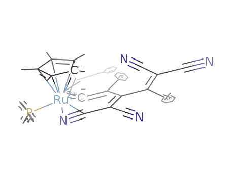 C<sub>5</sub>(CH<sub>3</sub>)5RuP(C<sub>6</sub>H<sub>5</sub>)3C(CHCHC<sub>6</sub>H<sub>5</sub>)CC<sub>6</sub>H<sub>5</sub>C(CC<sub>6</sub>H<sub>5</sub>C(CN)2C(CN)CN)