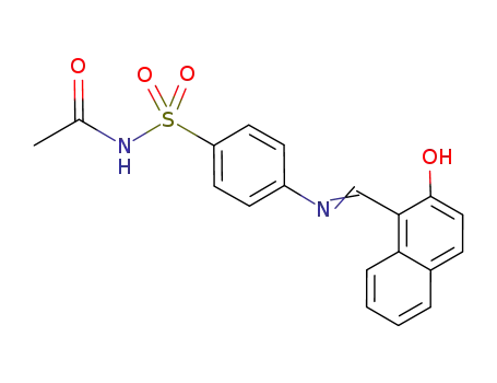 Molecular Structure of 186770-84-3 (Acetamide,
N-[[4-[[(2-hydroxy-1-naphthalenyl)methylene]amino]phenyl]sulfonyl]-)