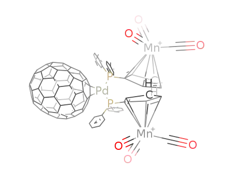 (η2-[70]-fullerene)bis(diphenylphosphinocymantrene)palladium(0)
