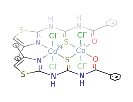 [Co<sub>2</sub>(C<sub>6</sub>H<sub>5</sub>C<sub>3</sub>NSHNHCSNHCOC<sub>6</sub>H<sub>5</sub>)2Cl<sub>4</sub>]