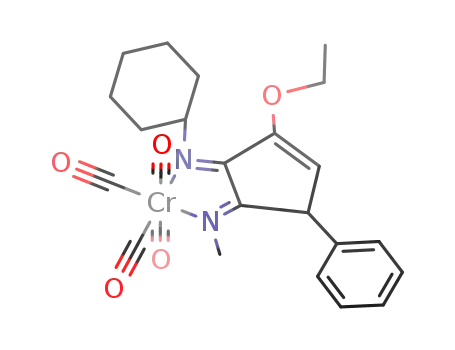 tetracarbonyl(N<sub>2</sub>-cyclohexyl-3-ethoxy,N<sub>1</sub>-methyl-3-cyclopentene-1,2-diimine)chromium<sup>(0)</sup>