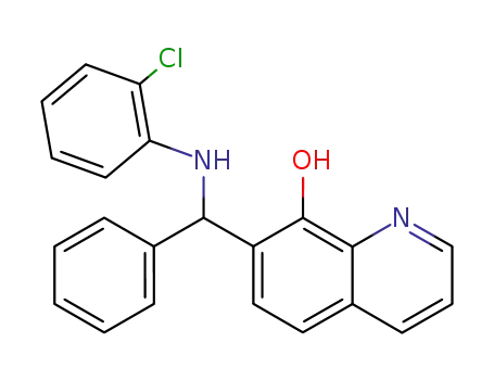 Molecular Structure of 860449-82-7 (7-(α-phenyl-α-o-chloroanilinomethyl)-8-quinolinol)