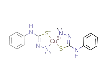 Molecular Structure of 935702-15-1 (bis(1,1-dimethyl-4-phenyl-thiosemicarbazide(-1H))copper(II))