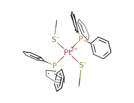 Molecular Structure of 76583-24-9 (trans-[Pt(SMe)2(PPh<sub>3</sub>)2])