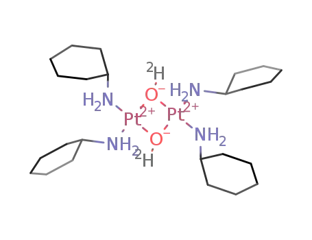 Molecular Structure of 850790-26-0 (cis-[Pt(cyclohexylamine)2(μ-OD)2Pt(cyclohexylamine)2](2+))