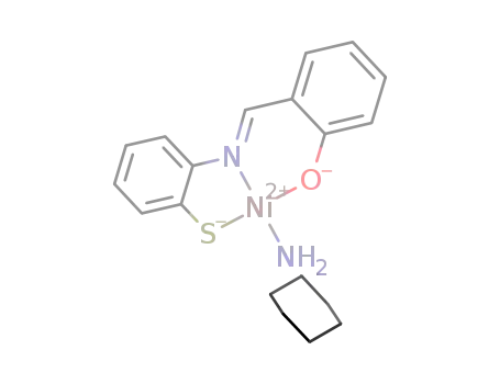 (cyclohexylamine-N)(2-[(2-thiophenyl)iminomethyl]phenolato-O,N,S)nickel(II)