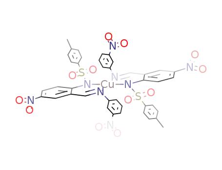 (NO<sub>2</sub>C<sub>6</sub>H<sub>3</sub>(CHNC<sub>6</sub>H<sub>4</sub>NO<sub>2</sub>)(NSO<sub>2</sub>C<sub>6</sub>H<sub>4</sub>CH<sub>3</sub>))2Cu